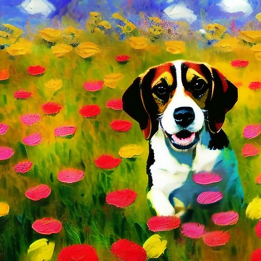 Claude Monet Beagle 7